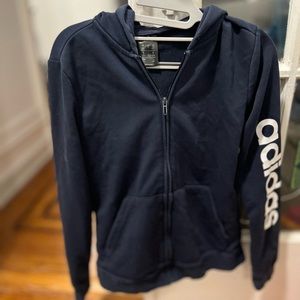 Navy blue women’s adidas hooded sweatshirt